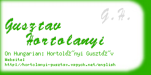 gusztav hortolanyi business card